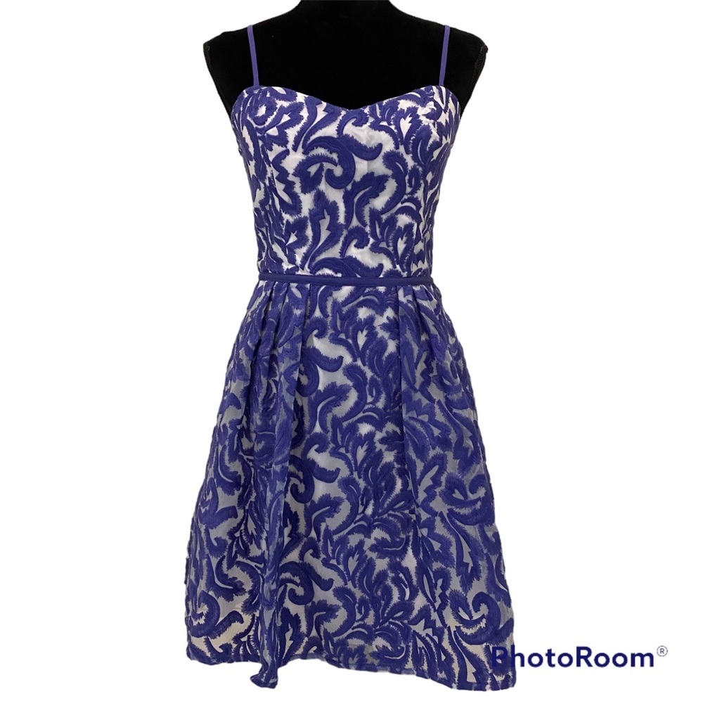 Minuet Petite Blue and White Dress
